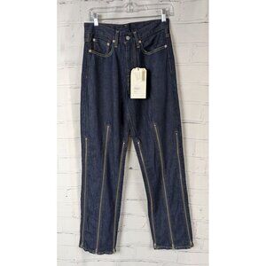 NO SESSO x LEVIS Zipper Jeans NWT Mens Womens XS Alt Denim